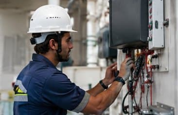 Wiring and protection devices at the distribution board